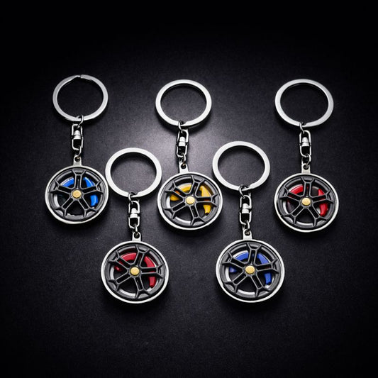 Spinnable Wheel Keychain – Car Enthusiast Accessory